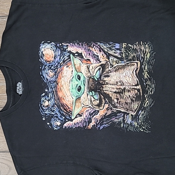 Star Wars The MandalorianThe Child Starry Night T-Shirt Size XL - Picture 2 of 6